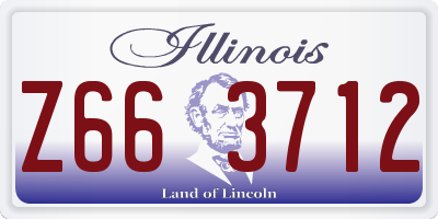 IL license plate Z663712