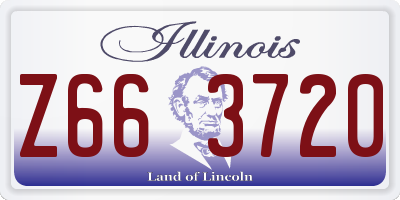 IL license plate Z663720