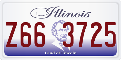 IL license plate Z663725