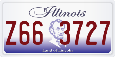 IL license plate Z663727