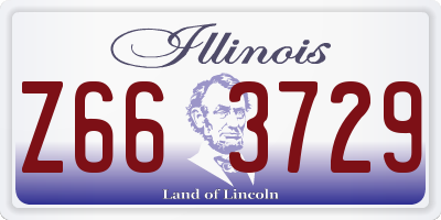 IL license plate Z663729