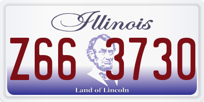 IL license plate Z663730