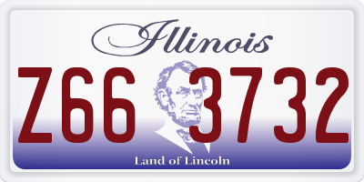 IL license plate Z663732