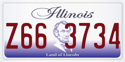 IL license plate Z663734
