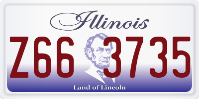 IL license plate Z663735