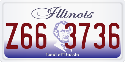 IL license plate Z663736
