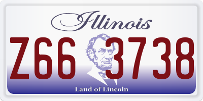 IL license plate Z663738