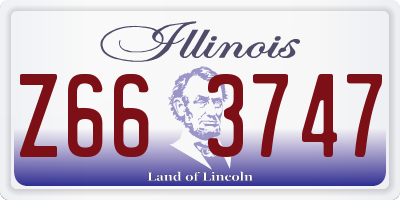 IL license plate Z663747
