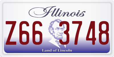 IL license plate Z663748