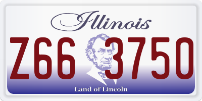 IL license plate Z663750