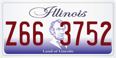 IL license plate Z663752
