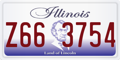 IL license plate Z663754