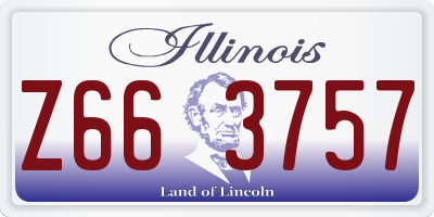 IL license plate Z663757