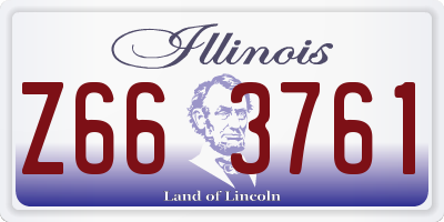 IL license plate Z663761