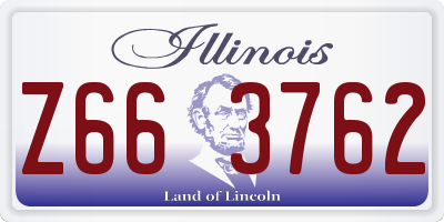 IL license plate Z663762