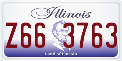 IL license plate Z663763