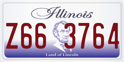 IL license plate Z663764