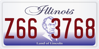 IL license plate Z663768