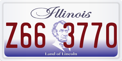 IL license plate Z663770