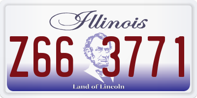 IL license plate Z663771