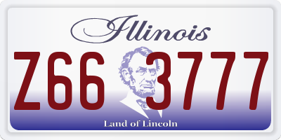 IL license plate Z663777