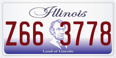 IL license plate Z663778