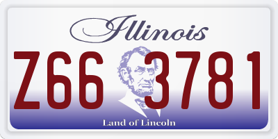 IL license plate Z663781