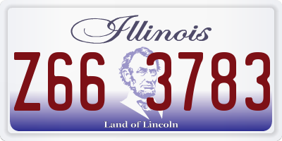 IL license plate Z663783