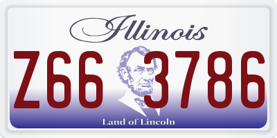 IL license plate Z663786