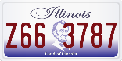 IL license plate Z663787