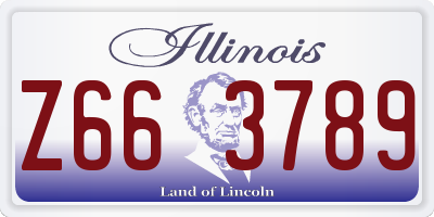 IL license plate Z663789