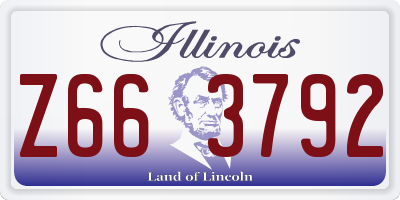 IL license plate Z663792