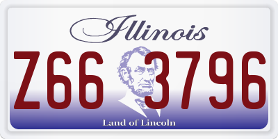 IL license plate Z663796