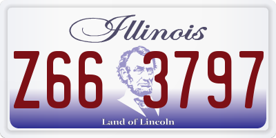 IL license plate Z663797