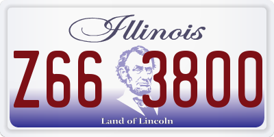 IL license plate Z663800