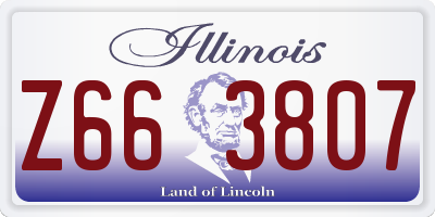 IL license plate Z663807