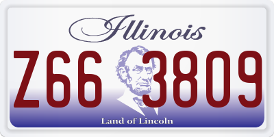 IL license plate Z663809