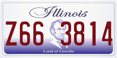 IL license plate Z663814