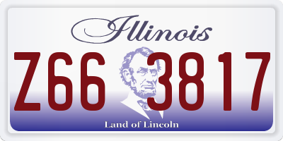 IL license plate Z663817