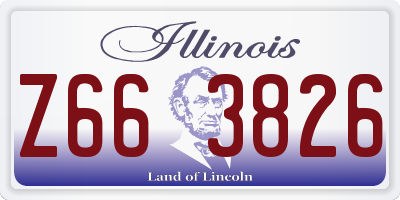 IL license plate Z663826
