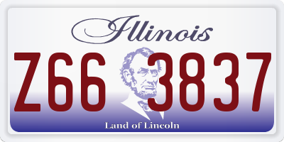IL license plate Z663837