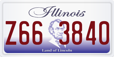 IL license plate Z663840