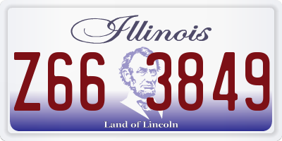 IL license plate Z663849