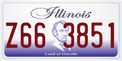 IL license plate Z663851