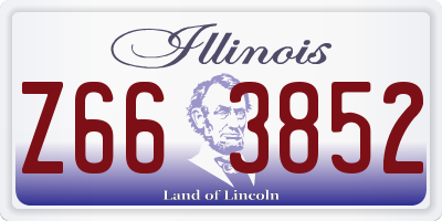 IL license plate Z663852
