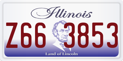 IL license plate Z663853
