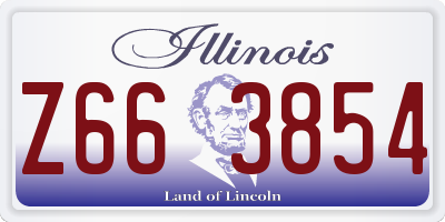IL license plate Z663854