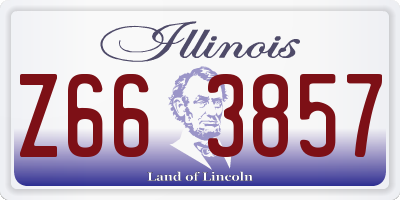 IL license plate Z663857