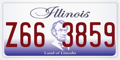 IL license plate Z663859
