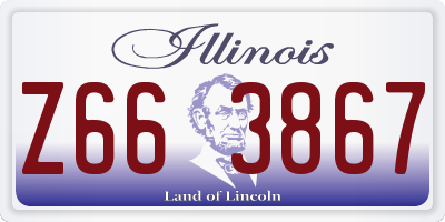 IL license plate Z663867